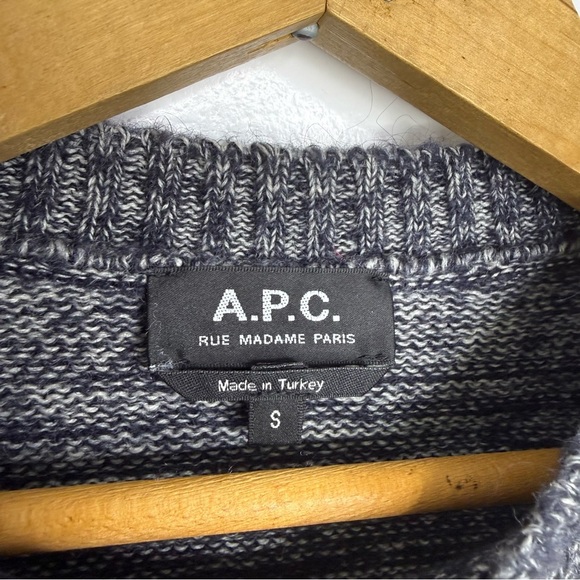 A.P.C. Houndstooth Wool and Mohair Blend Knit Sweater - Picture 4 of 6